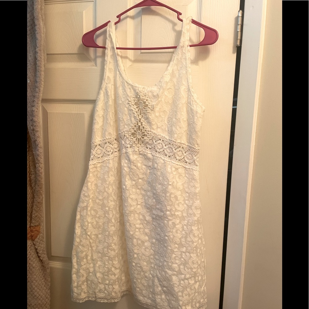 Free People size medium white lace dress NWT